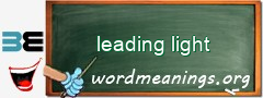 WordMeaning blackboard for leading light